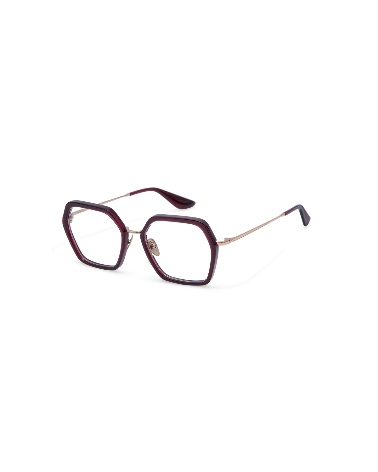 ALONA: Geométricas Acetato-Metal Rojo optical glasses by GIGI STUDIOS 13635