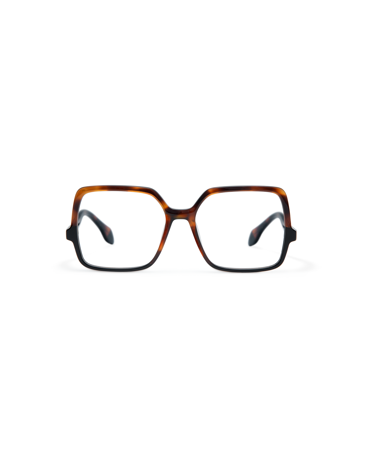 LEVONA: Cuadrada Acetato Havana optical glasses by GIGI STUDIOS 14476