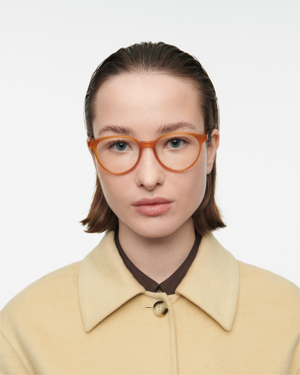 MIREILLE: Redondas Acetato Jaune optical glasses by GIGI STUDIOS 7741