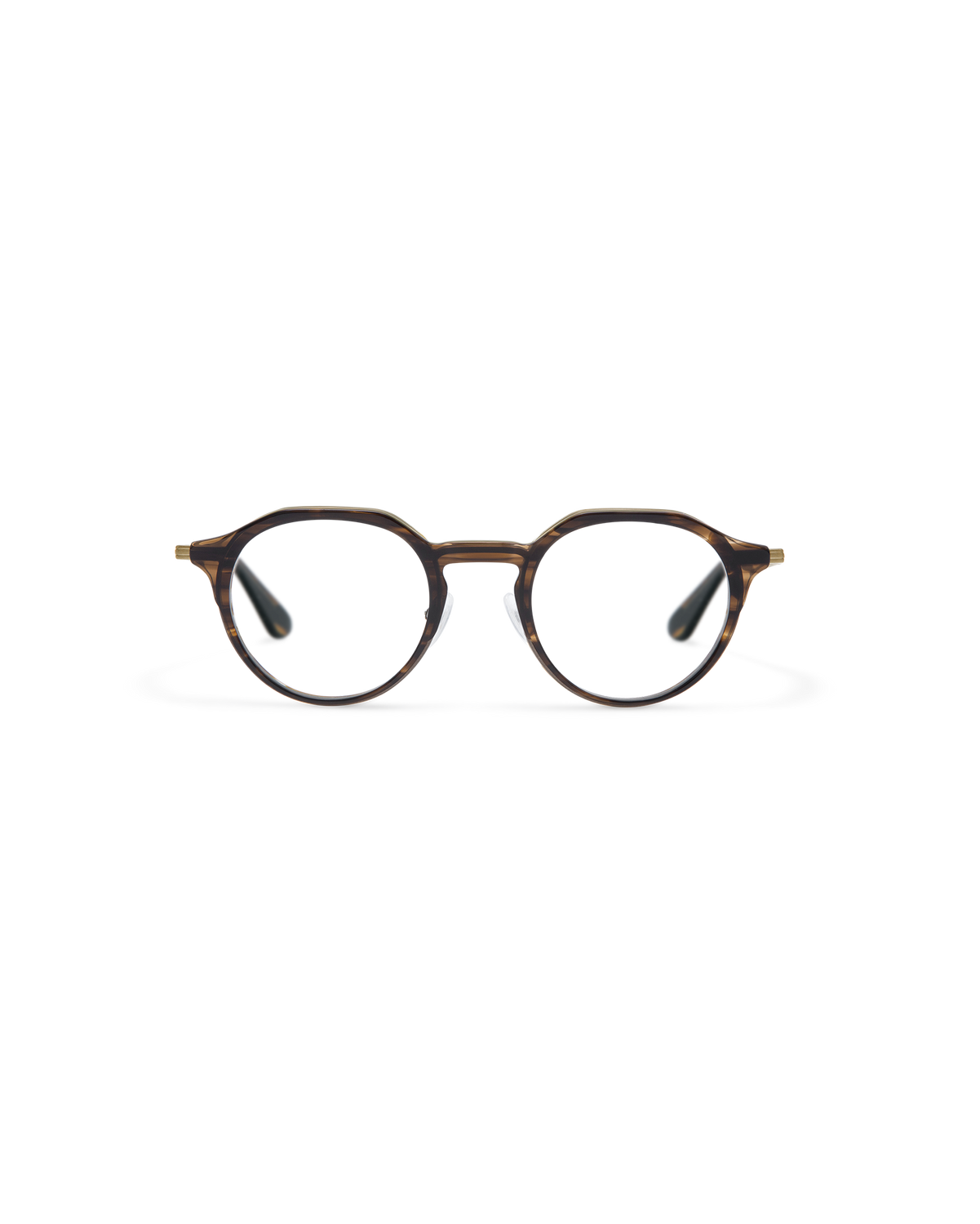 RILKE: Redondas Acetato-Metal Marrón optical glasses by GIGI STUDIOS 13717