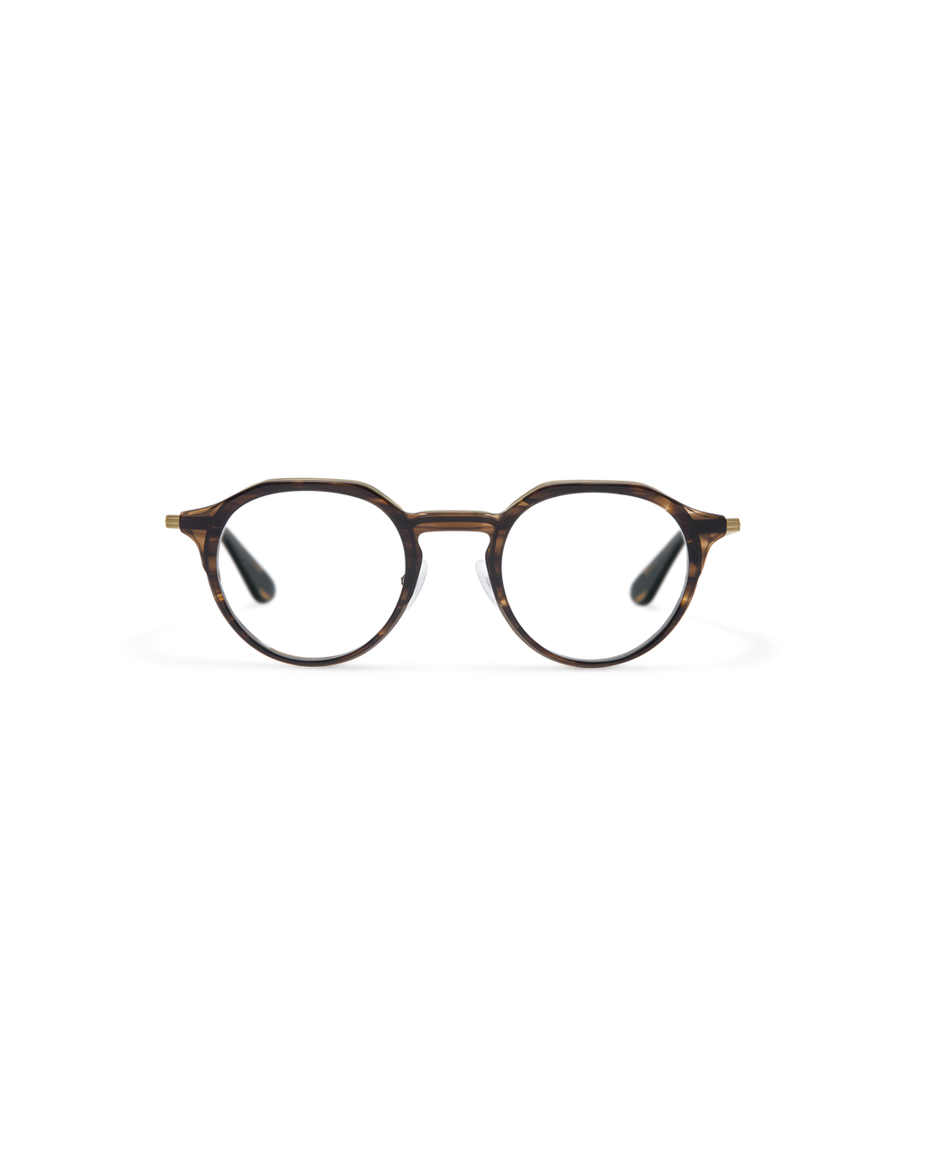 RILKE: Redondas Acetato-Metal Marrón optical glasses by GIGI STUDIOS 13717