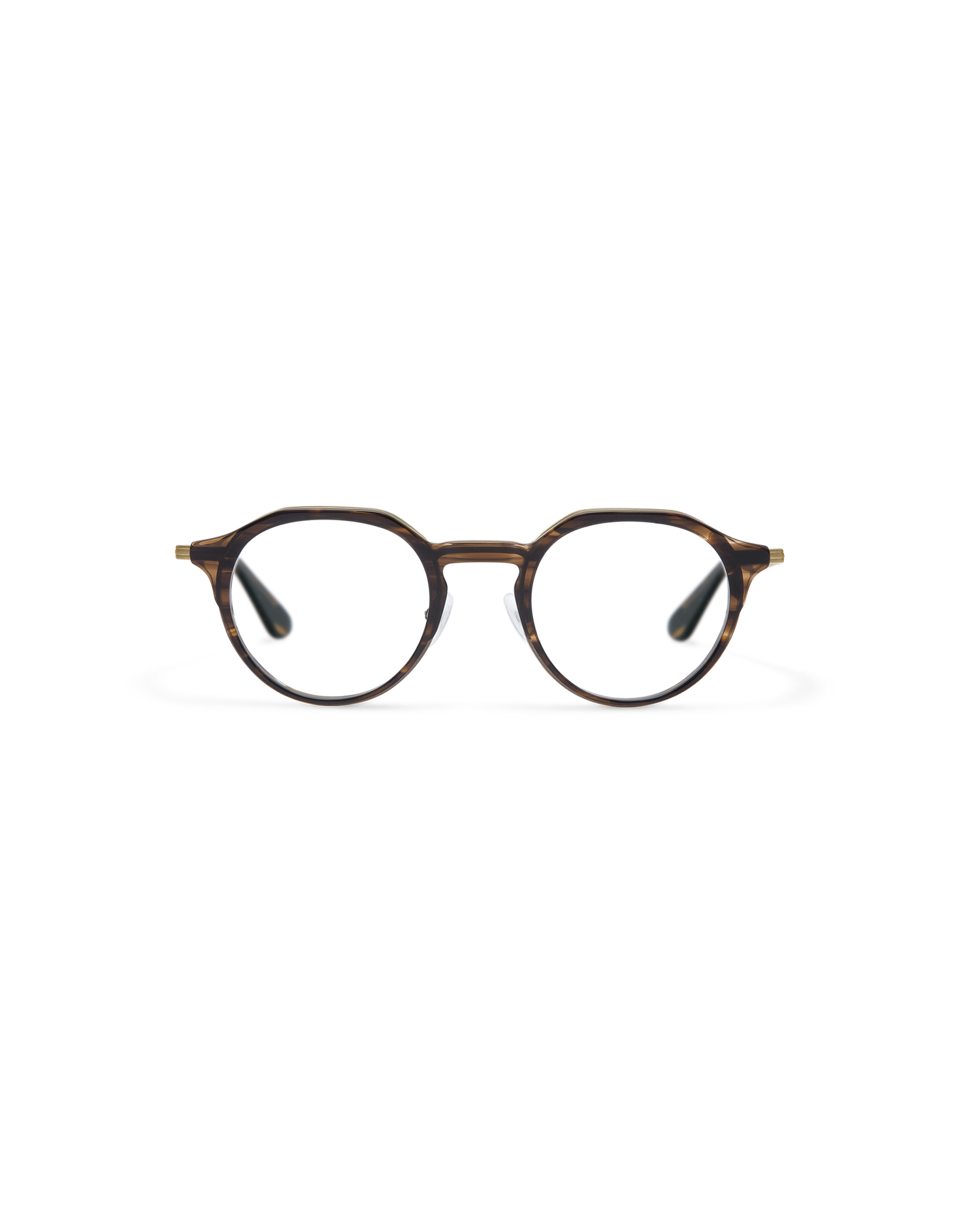 RILKE: Redondas Acetato-Metal Marrón optical glasses by GIGI STUDIOS 13717