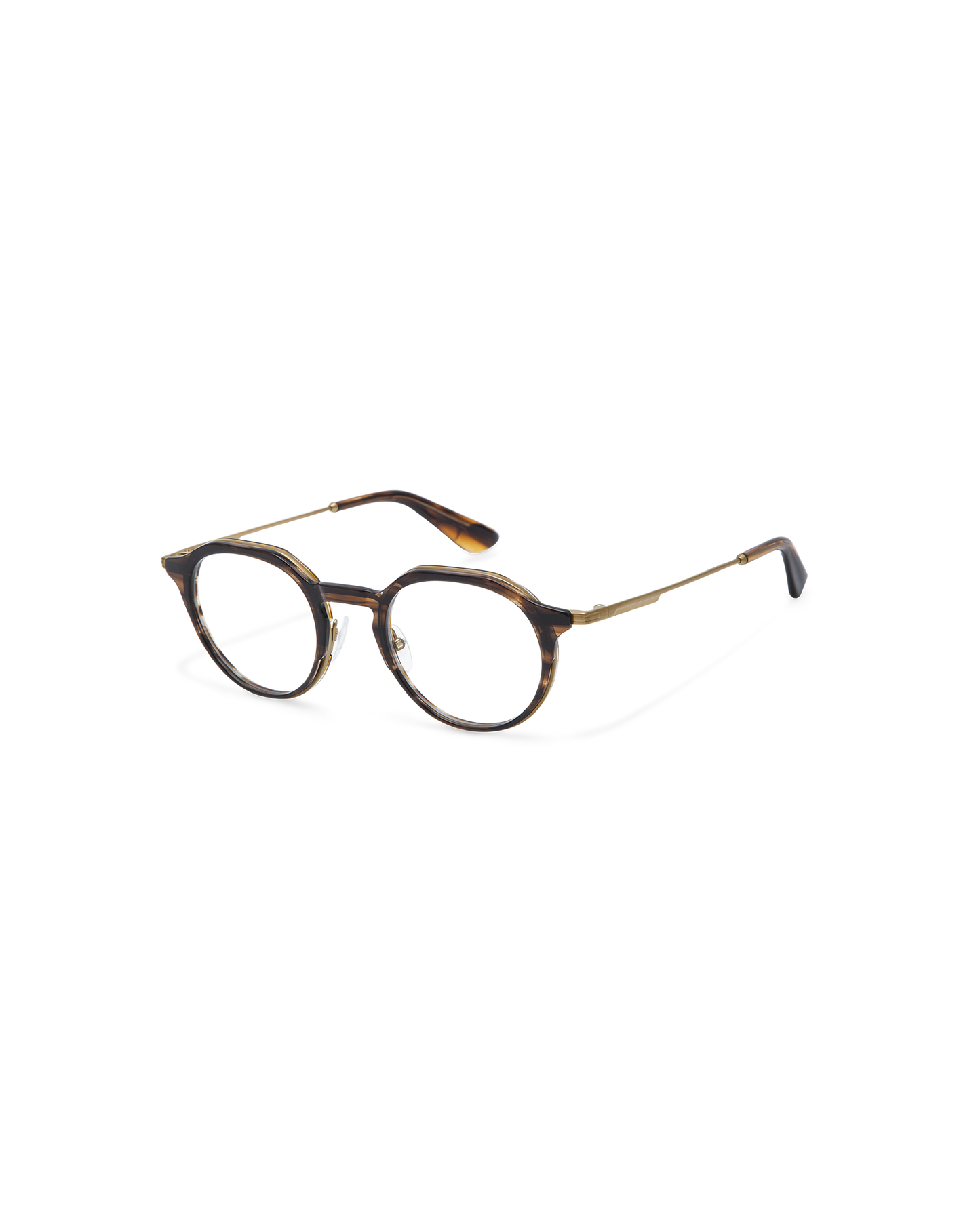 RILKE: Redondas Acetato-Metal Marrón optical glasses by GIGI STUDIOS 13718