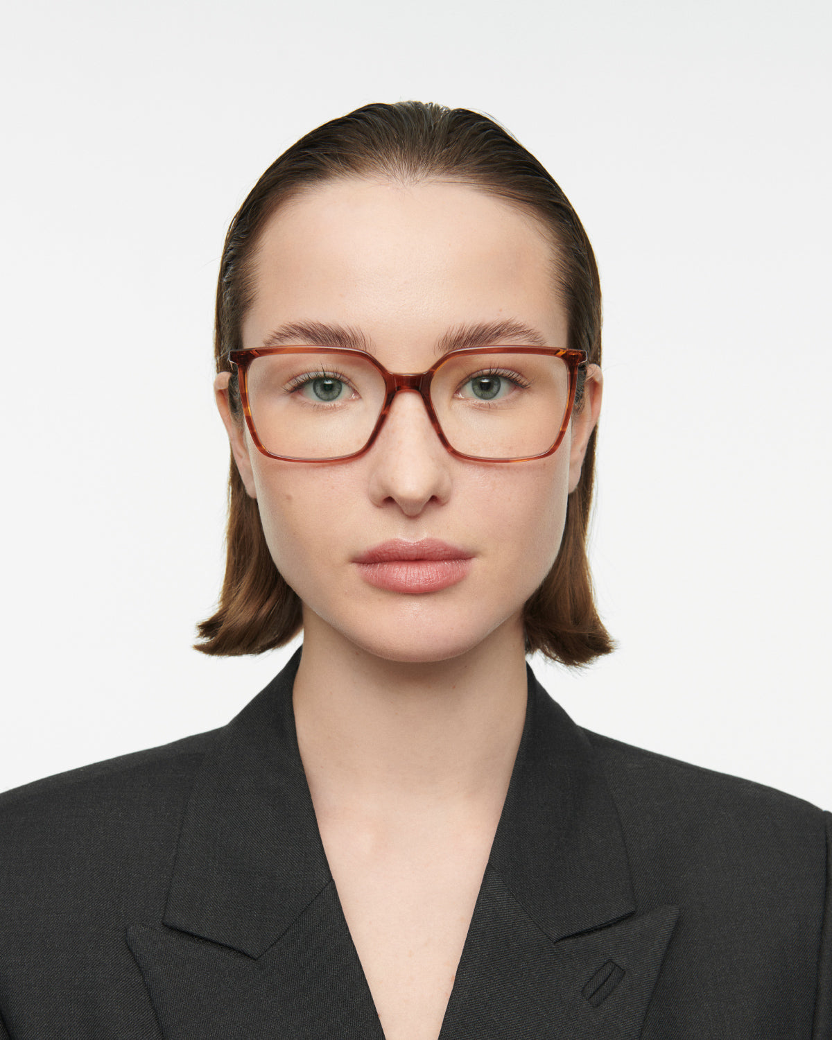 ROWENA: Cuadrada Acetato Havana optical glasses by GIGI STUDIOS 7763