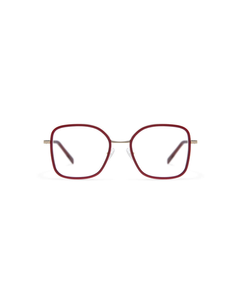 YARO: Redondas Titanio-Acetato Rojo optical glasses by GIGI STUDIOS 13791