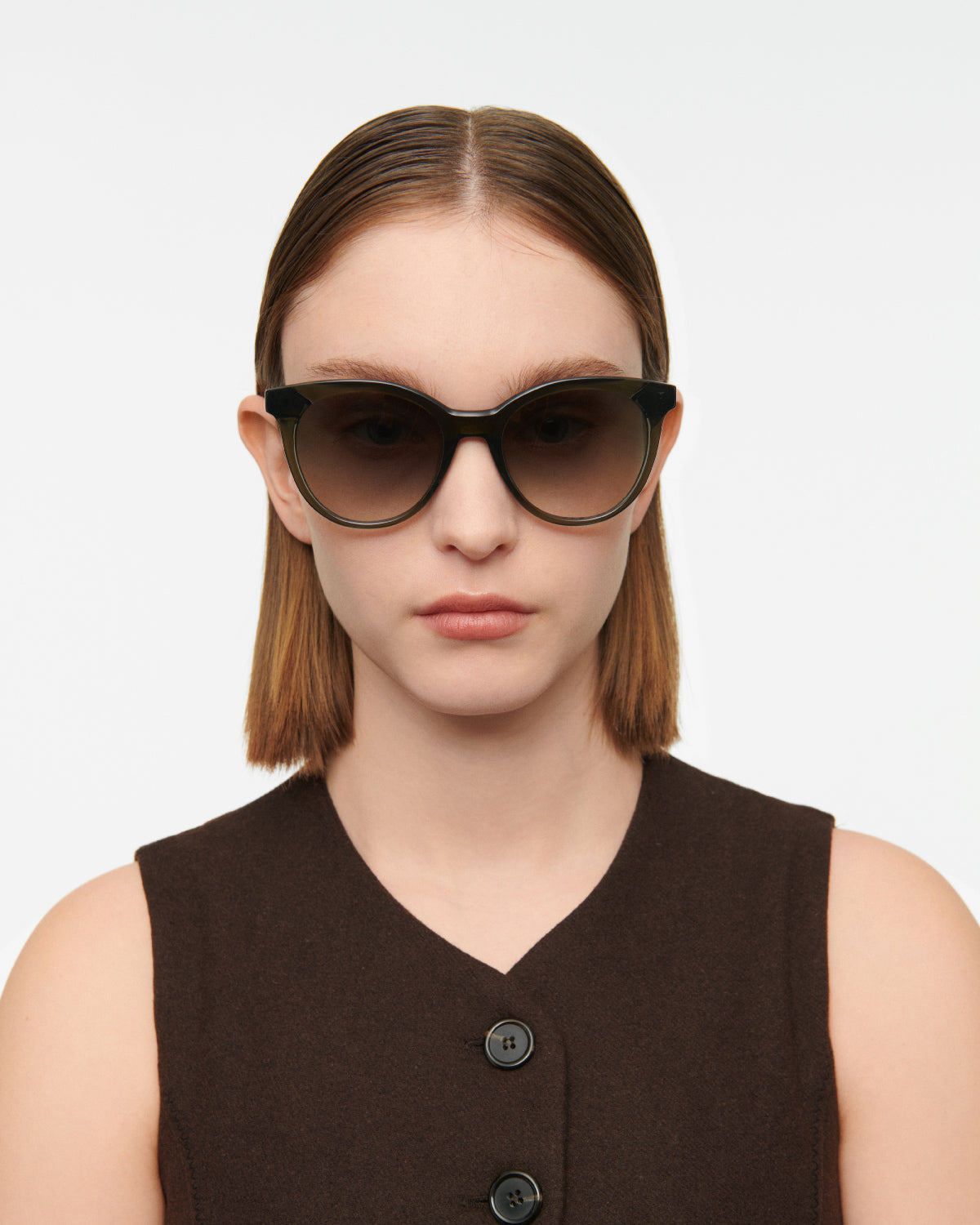 JULIETA: Redondas Acetato Verde sunglasses by GIGI STUDIOS 7830
