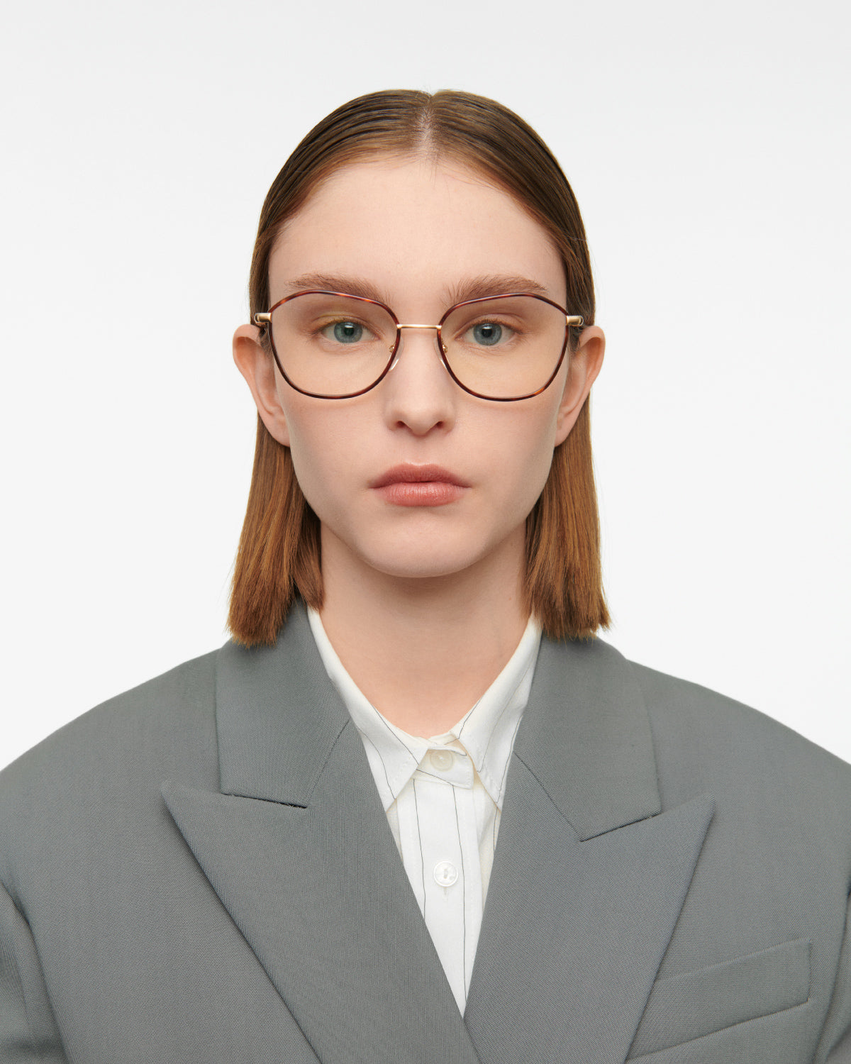 LYSANDER: Geométricas Acetato-Metal Marrón optical glasses by GIGI STUDIOS 7838