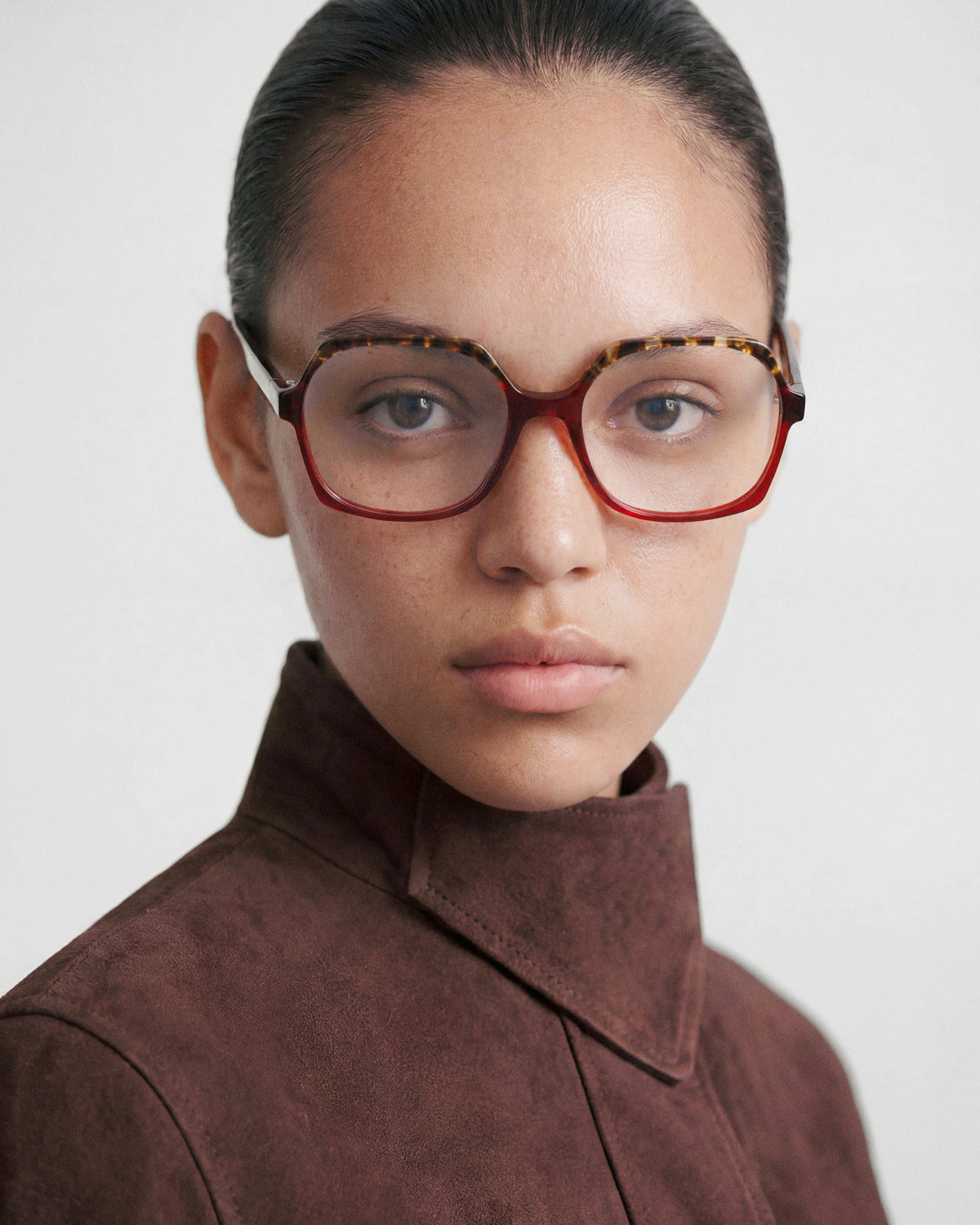 EYA: Geométricas Acetato Rojo optical glasses by GIGI STUDIOS 14253