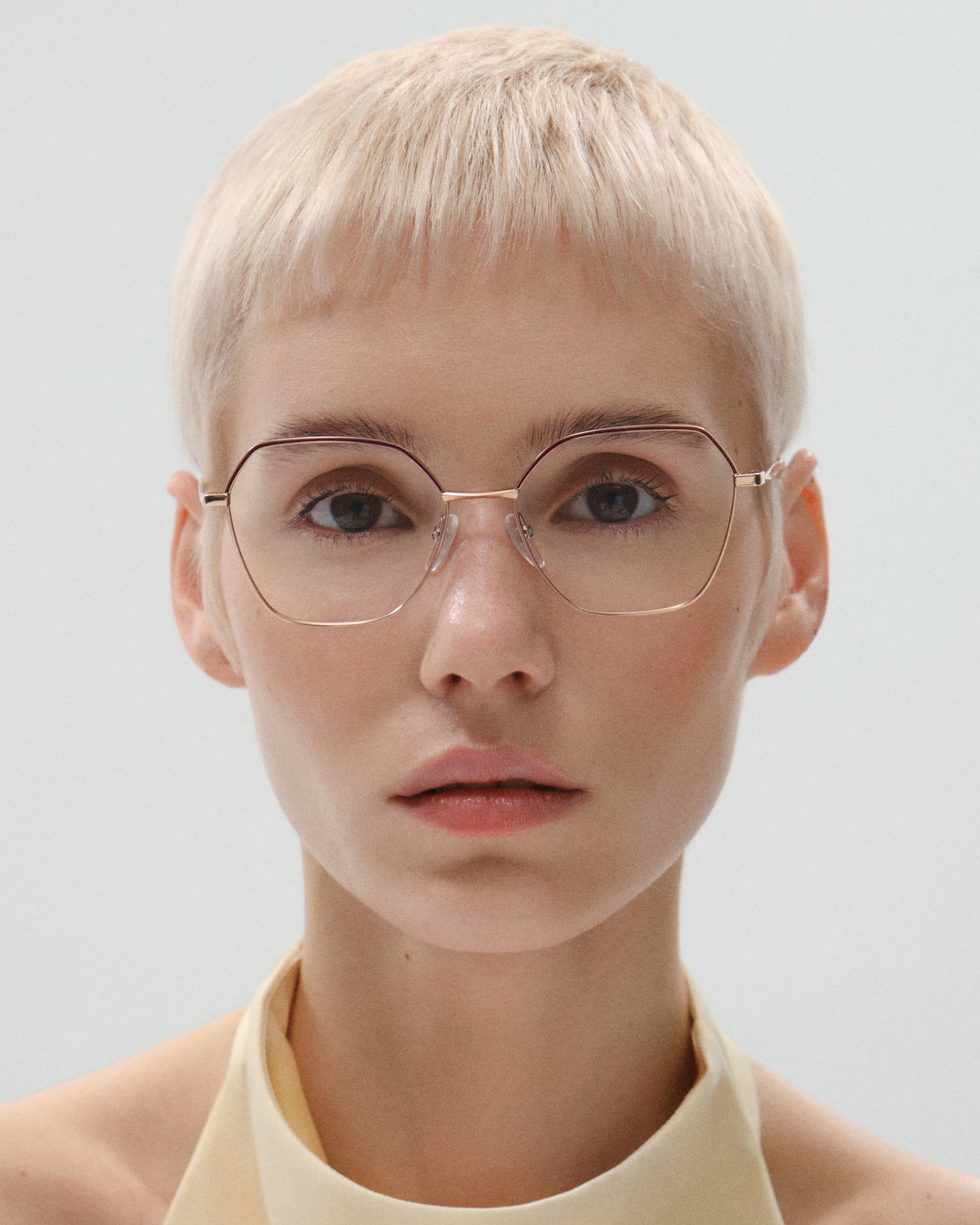 MAI: Geométricas Metal Rojo optical glasses by GIGI STUDIOS 11541