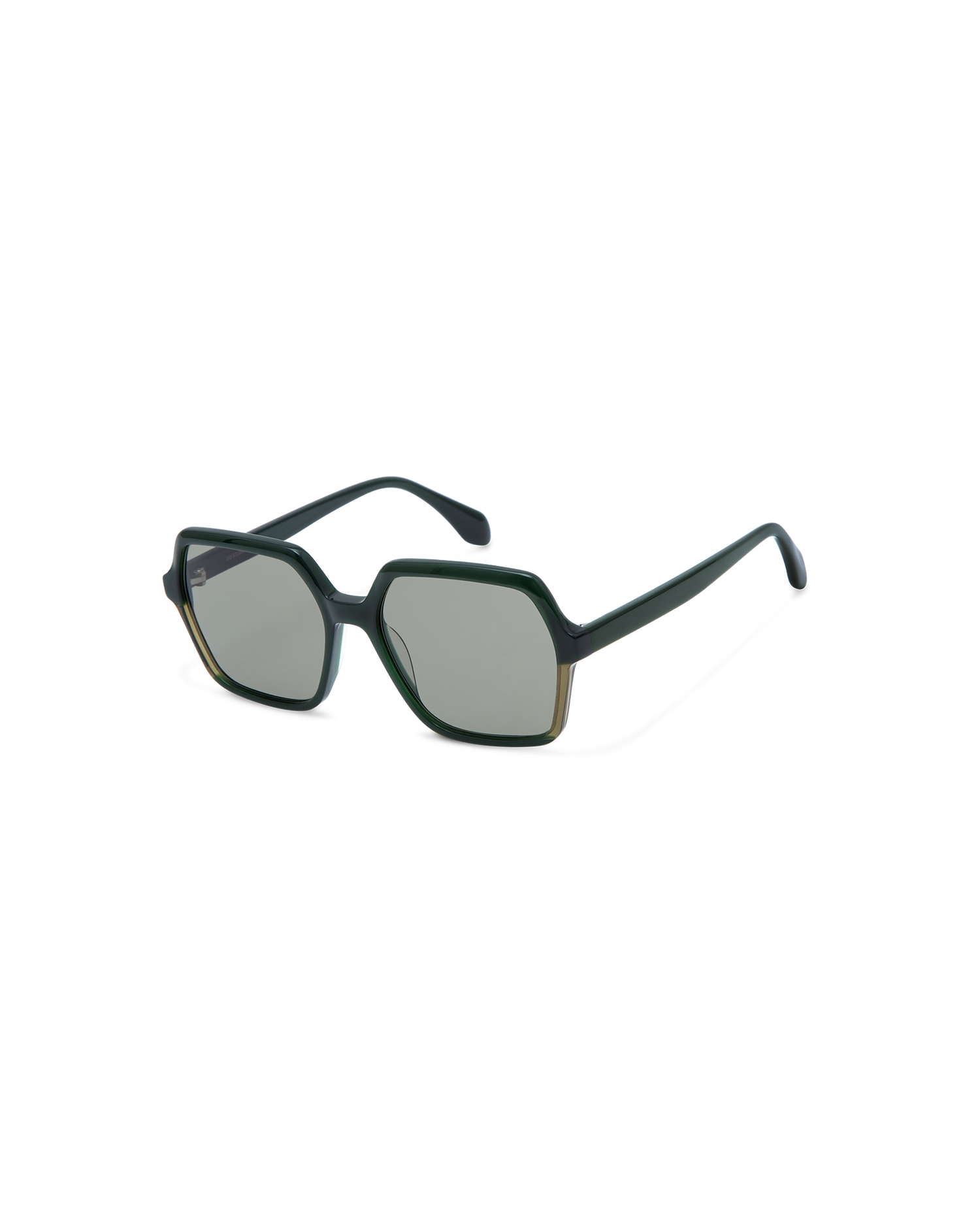 LIE: Cuadrada Acetato Verde sunglasses by GIGI STUDIOS 13808