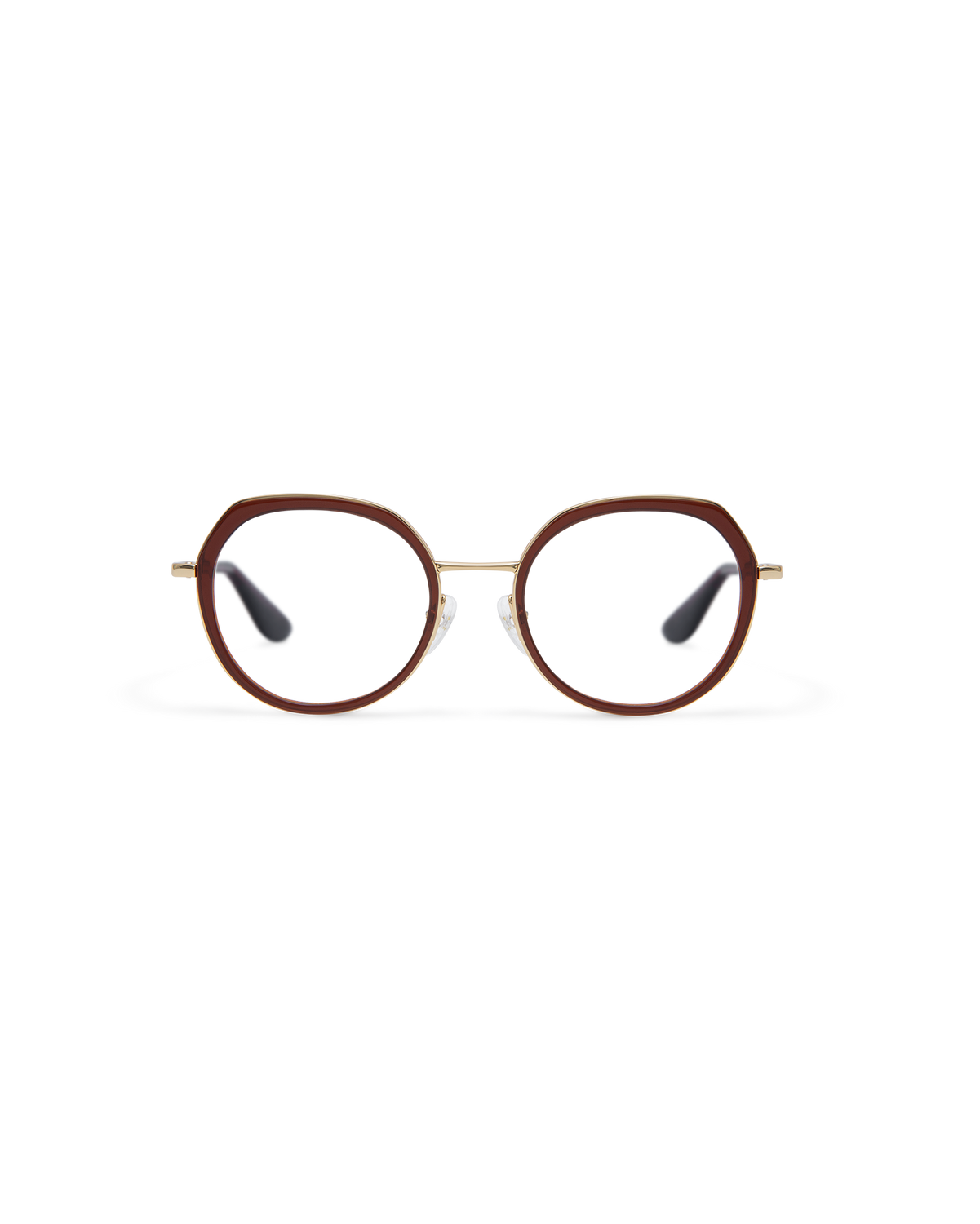 MEI: Redondas Acetato-Metal Marrón optical glasses by GIGI STUDIOS 13855