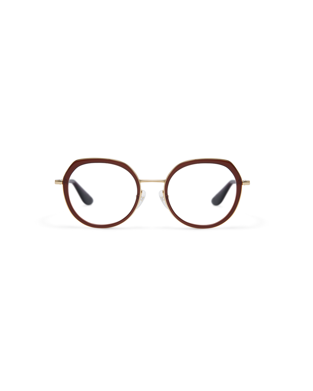 MEI: Redondas Acetato-Metal Marrón optical glasses by GIGI STUDIOS 13855