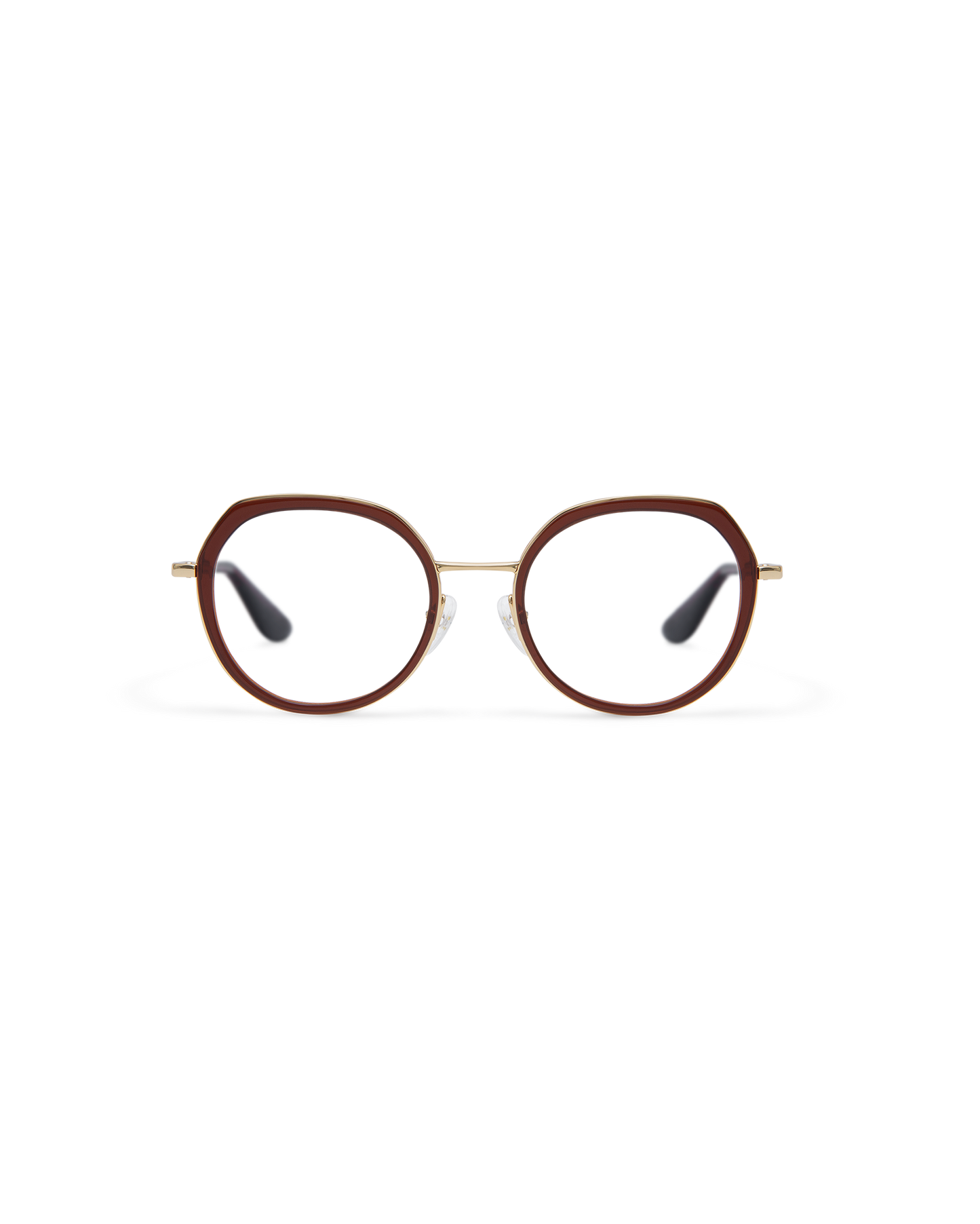 MEI: Redondas Acetato-Metal Marrón optical glasses by GIGI STUDIOS 13855