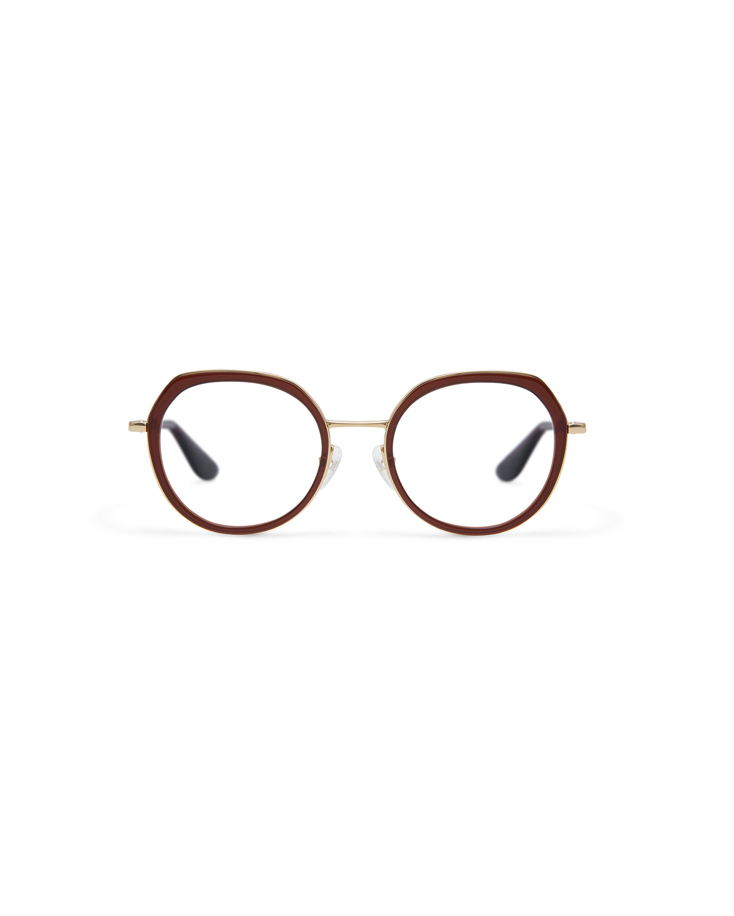 MEI: Redondas Acetato-Metal Marrón optical glasses by GIGI STUDIOS 13855