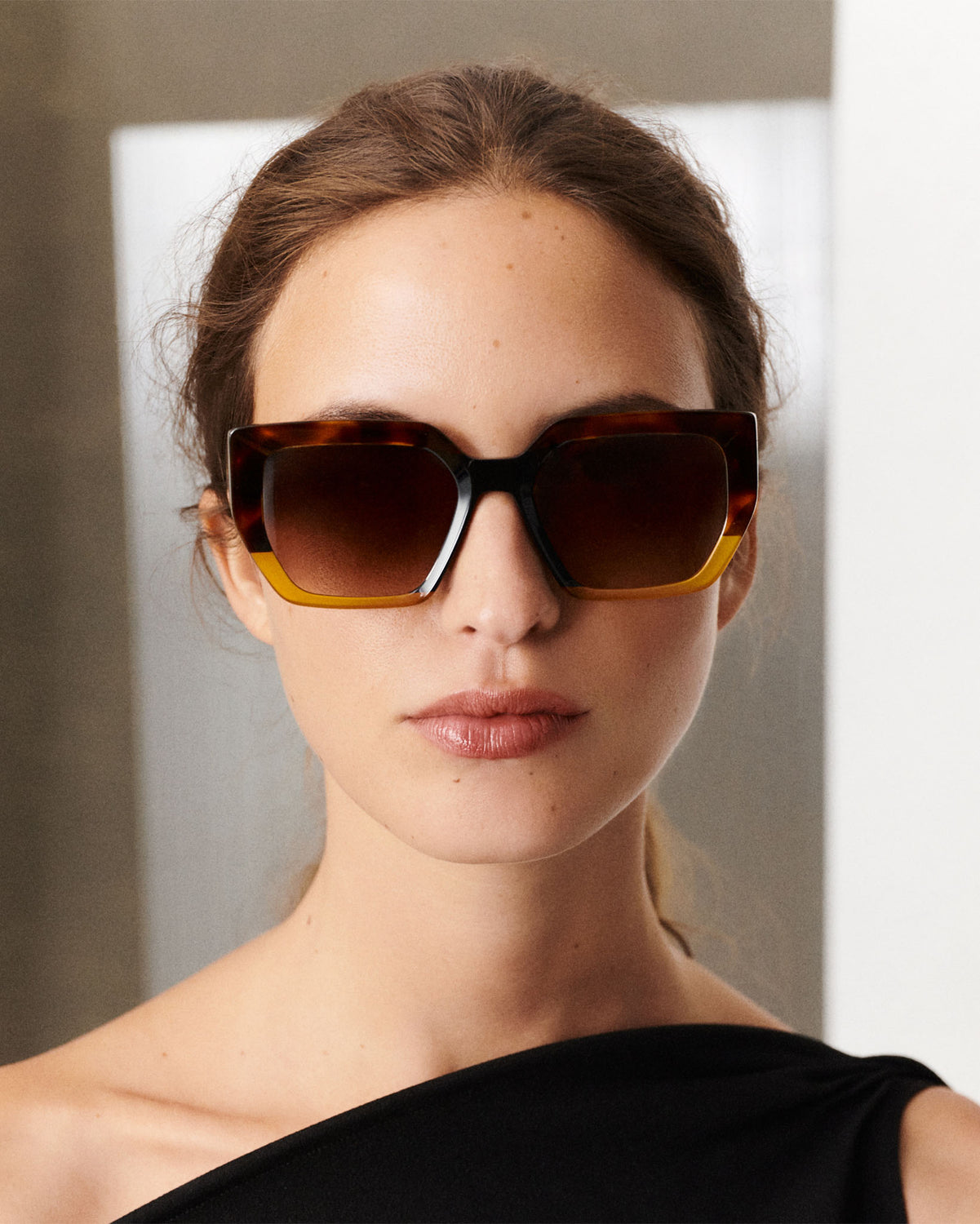 LUCE: Cat Eye Acetato Noir sunglasses by GIGI STUDIOS 378